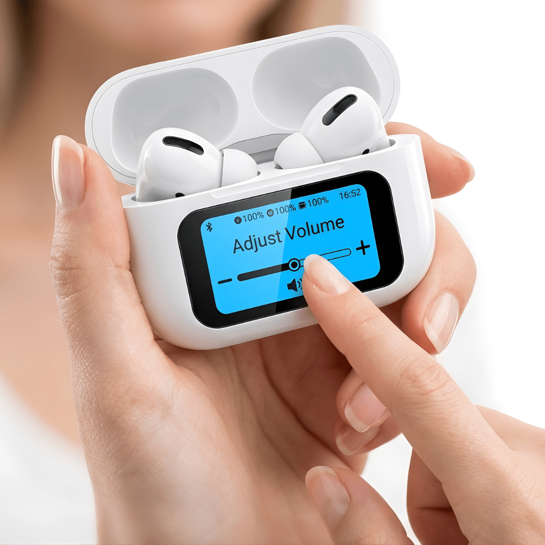 A9 LCD AirPods — Your Charging Case Has a SCREEN! | ANC | ENC | Smart Display - Xccessories.pk