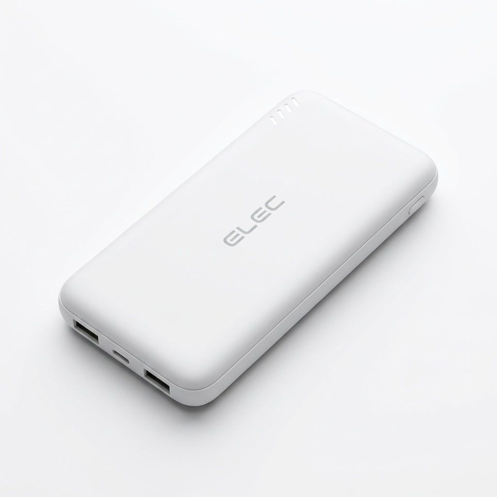 ELEC 10000mAh Slim Portable Power Bank — Lightweight, LED Indicator, Dual Output | Xccessories - Xccessories.pk