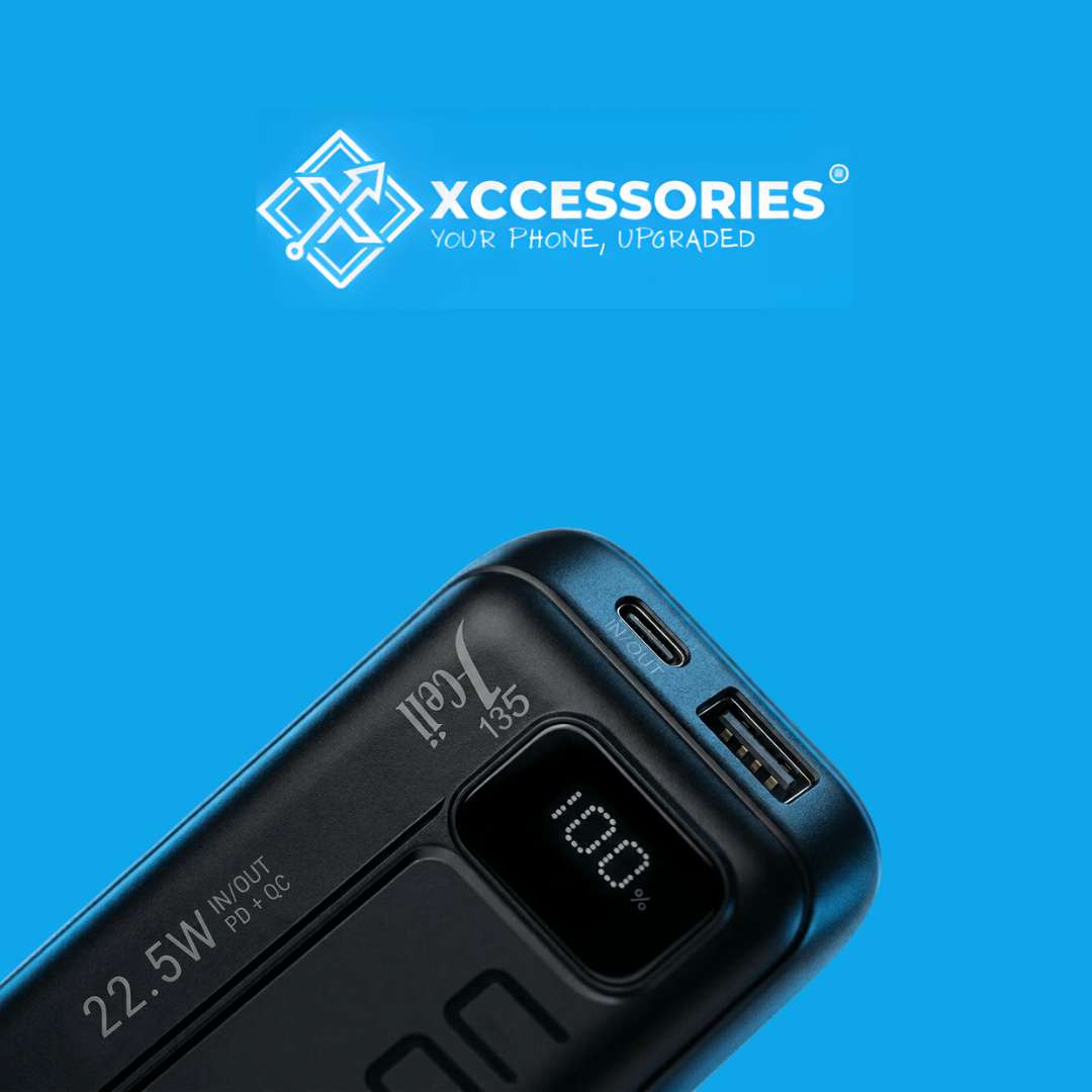 JCell 135 Power Bank 20000mAh — Digital Display | Triple Output | Fast Charge | One Week - Xccessories.pk