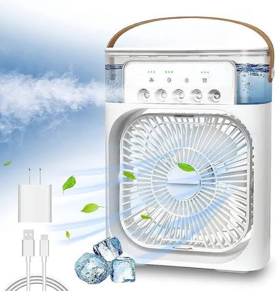 Portable Mini Cooler Fan I Air Cooler With Light I Water Cooler Fan USB - Xccessories.pk