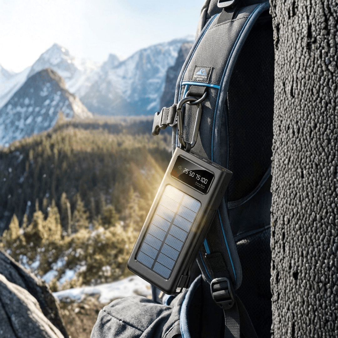 Solar Power Bank 10000mAh — Charge From the Sun | LED Torch | Waterproof | Load Shedding - Xccessories.pk
