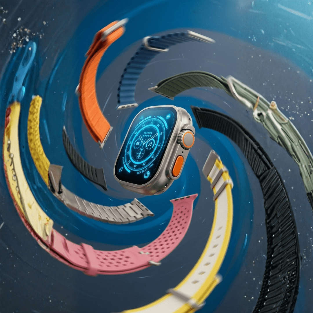 Watch Ultra 7 - in - 1 — 7 Straps, 1 Watch, Infinite Style | AMOLED | Calling - Xccessories.pk