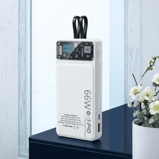 66W Super Fast Power Bank 20000mAh — Charges Laptops | PD + QC | Digital Display - Xccessories.pk