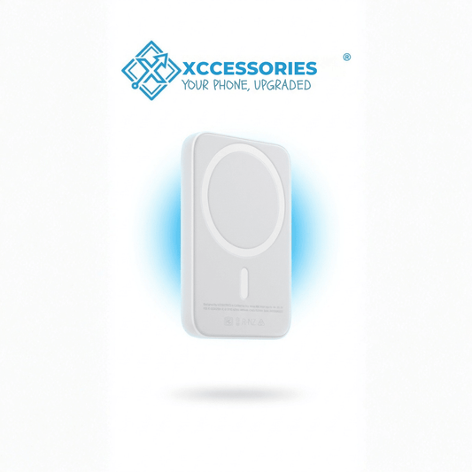 iPhone Wireless Power Bank 10000mAh White — MagSafe Style | Qi | USB - C | Premium - Xccessories.pk