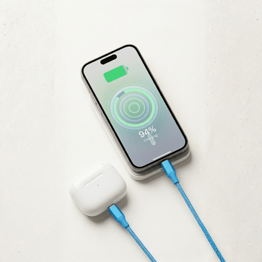 iPhone Wireless Power Bank 10000mAh White — MagSafe Style | Qi | USB - C | Premium - Xccessories.pk