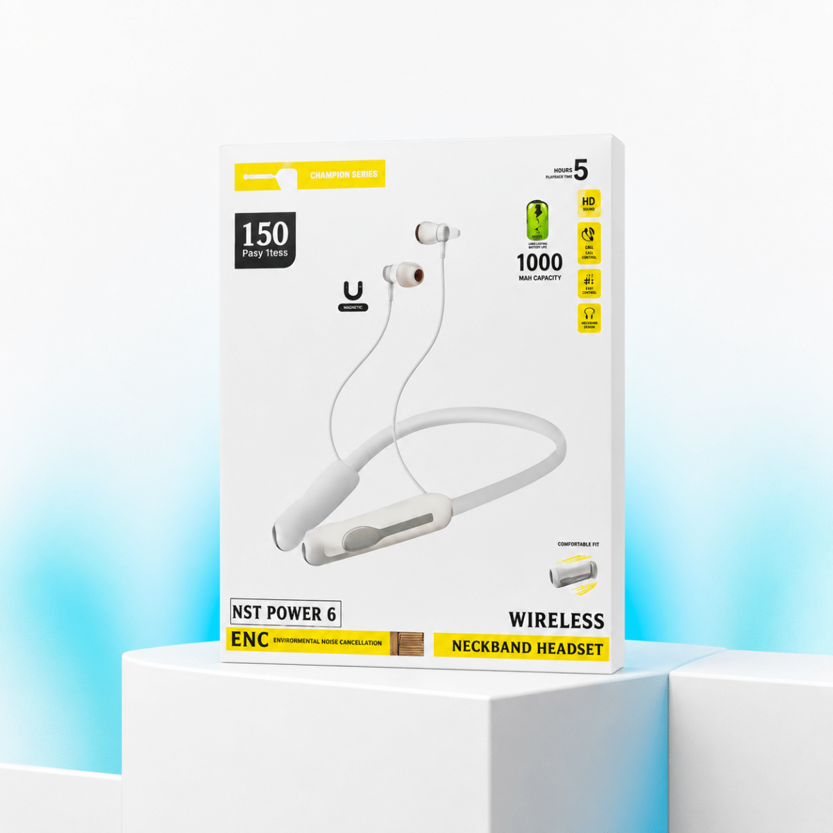 NST - Neckband Pro Wireless Earbuds – 14 Days Battery Backup - Xccessories.pk