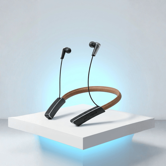 NST Wireless Neckband — Hi - Fi Sound | Magnetic | Long Battery | Built - in Mic | Daily Use - Xccessories.pk
