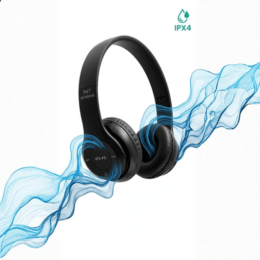 P47 Wireless Over - Ear Headphones — Deep Bass | 12Hr Battery | Bluetooth 5.0 | Foldable - Xccessories.pk