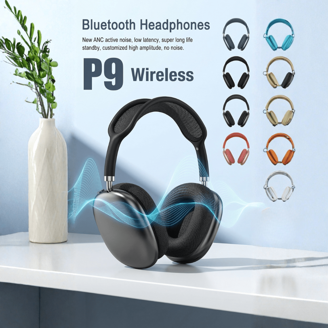 P9 Wireless Headphones — Hi - Fi Stereo | FM Radio | TF Card | Foldable | Mic - Xccessories.pk