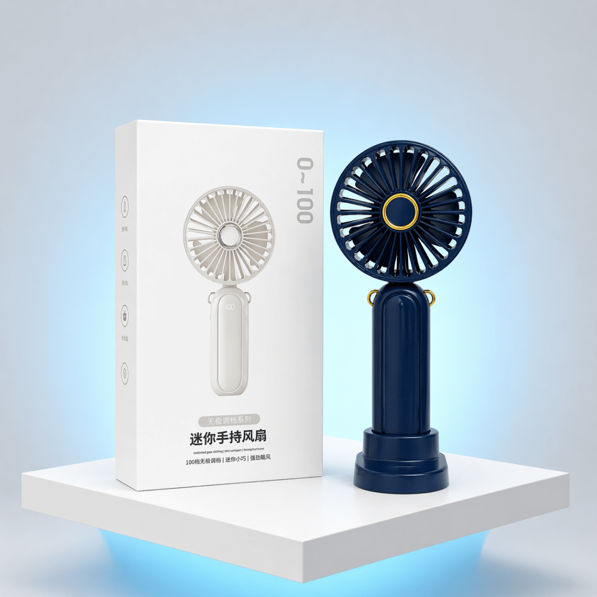 Portable Cooling Fan - Rechargeable Mini Hand Fan - Xccessories.pk