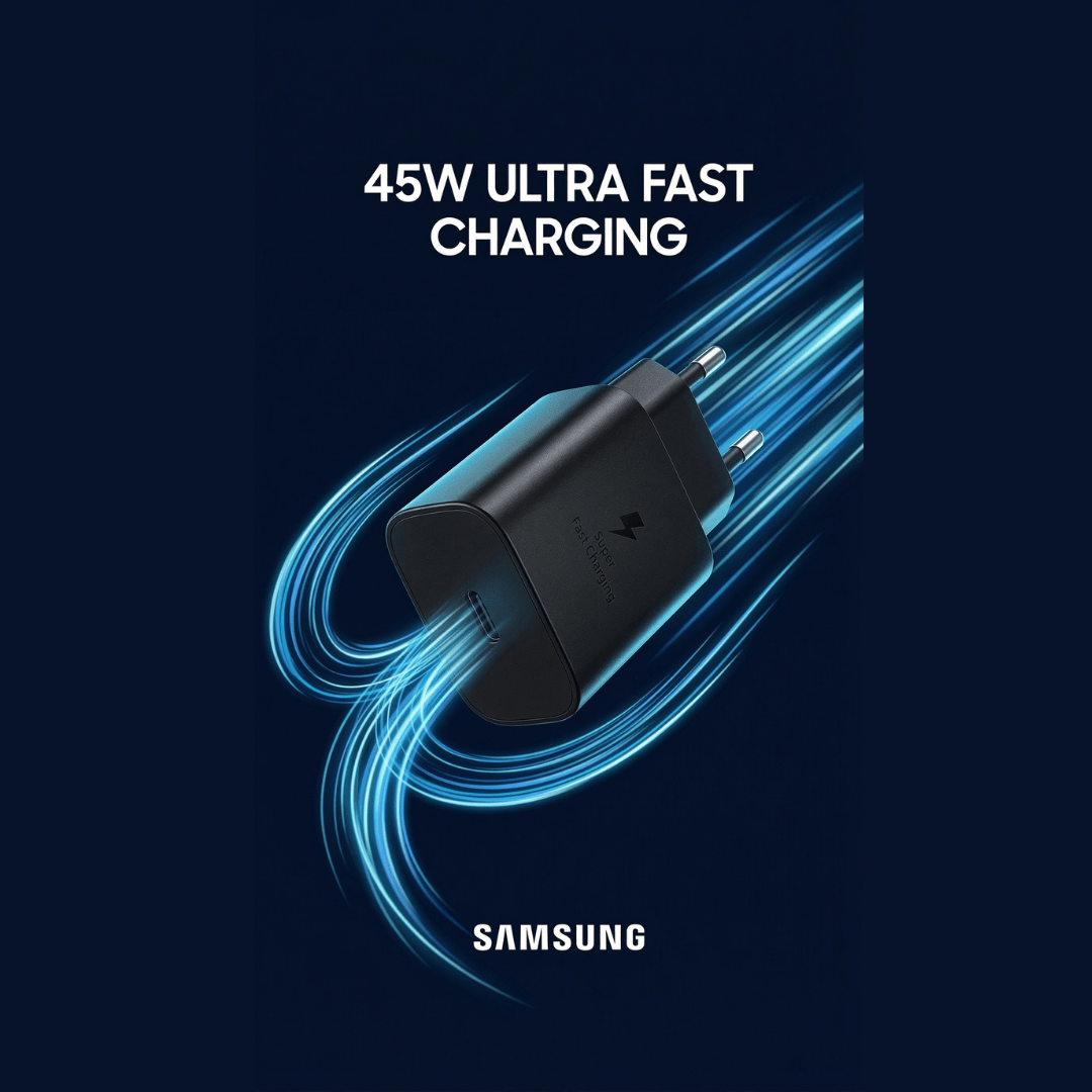 Samsung 45W Ultra Fast Charger — USB - C PD | Galaxy Ultra & Tab Series | Full in 1Hr - Xccessories.pk