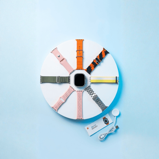 Watch Ultra 7 - in - 1 — 7 Straps, 1 Watch, Infinite Style | AMOLED | Calling - Xccessories.pk